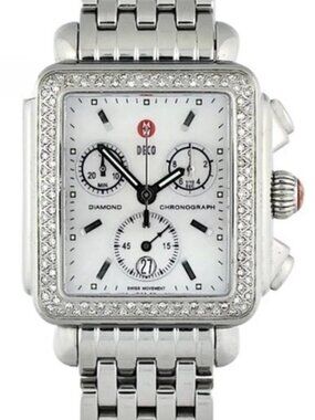 Michele Deco Diamond Chronograph Watch